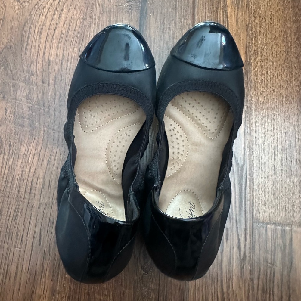 Dexflex Comfort Black Ballet Flats